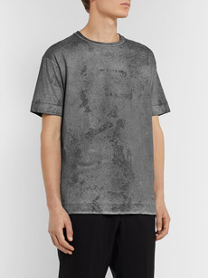 Alyx Logo And Camouflage-print Cotton-jersey T-shirt In Gray