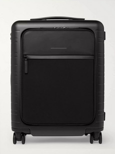 Horizn Studios M5 55cm Polycarbonate, Nylon And Leather Carry-on Suitcase In Black