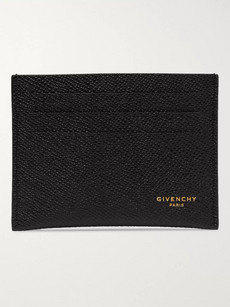 Givenchy Eros Pebble-grain Leather Cardholder In Black