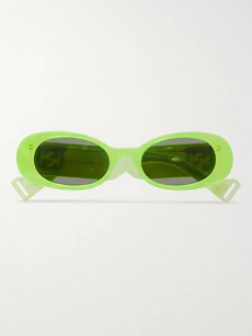Gucci Round-frame Acetate Sunglasses In Yellow