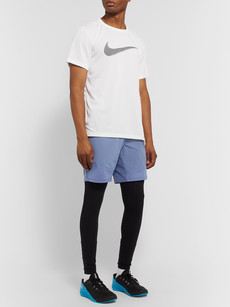 Nike Flex Tech Pack Ripstop-panelled Stretch-jersey Shorts In Purple