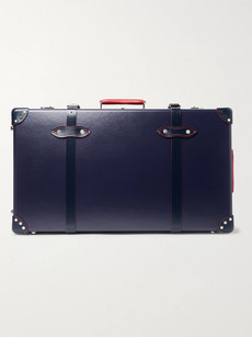 Globe-trotter St Moritz 30" Leather-trimmed Trolley Case In Navy