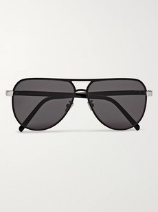 Berluti Aviator-style Metal Sunglasses In Black