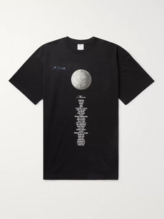 Vetements Oversized Planet Printed Cotton T-shirt In Black,sun