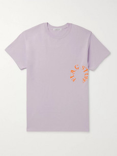 Flagstuff Printed Cotton-jersey T-shirt In Purple