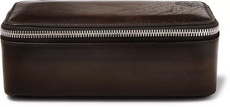 Berluti Scritto Leather Watch Case In Brown