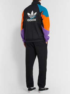 Adidas Originals Pt3 Colour-block Shell And Jersey-panelled Fleece 