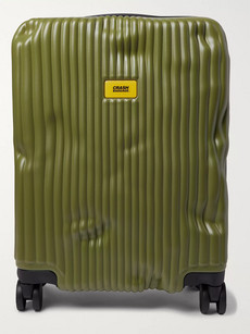 Crash Baggage Stripe Cabin Small Polycarbonate Suitcase In Green