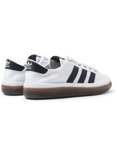 Adidas Consortium Spezial Norfu Leather-trimmed Canvas Sneakers In White