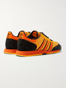 Adidas Consortium Spezial Sl80 A Suede And Leather-trimmed Mesh Sneakers In Yellow