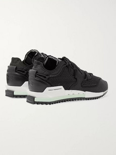 Y-3 Harigane Mesh And Rubber Sneaker In Black
