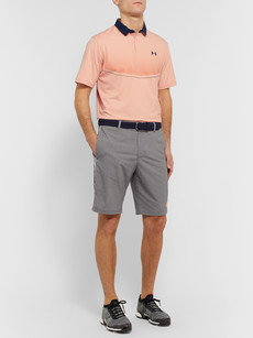 Under Armour Ua Iso-chill Stretch-piqué Golf Polo Shirt In Orange