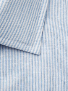 Emma Willis Light-blue Striped Linen Shirt In Light Blue