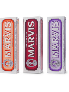 Marvis Cinnamon Mint, Jasmin Mint And Ginger Mint Toothpaste, 3 X 75ml In Colorless