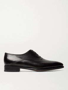 John Lobb Prestige Becketts Leather Oxford Shoes in Black | ModeSens