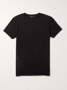 Derek Rose Jack Stretch-pima Cotton T-shirt In Black