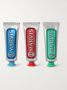 Marvis Classic Strong Mint, Aquatic Mint And Cinnamint Toothpaste, 3 X 25ml In Colorless