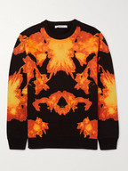 Givenchy Cuban-Fit Flame-Print Cotton-Jersey Sweatshirt