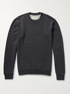 Maison Margiela Nubuck Elbow Patch Loopback Cotton-Jersey Sweatshirt
