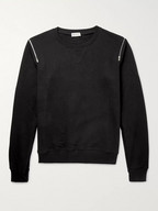 Saint Laurent Zipped Loopback Cotton-Jersey Sweatshirt 