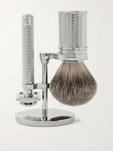 Baxter Of California Three-piece Shaving Set In Silver