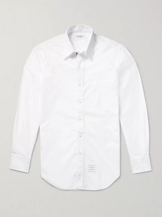 THOM BROWNE Slim-Fit Button-Down Collar Cotton-Poplin Shirt