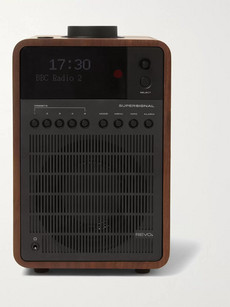 Revo Supersignal Walnut And Aluminium Digital Radio In Brown