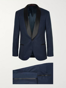 Brunello Cucinelli - Navy Slim-Fit Shawl-Collar Cashmere Tuxedo