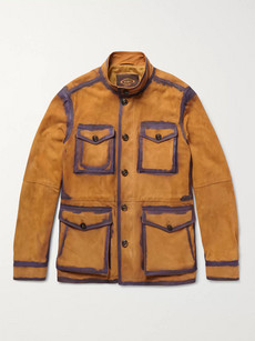 TOD'S PAINTED SUEDE FIELD JACKET