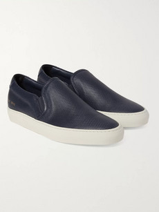Common Projects - Perforated Leather Slip-On Sneakers