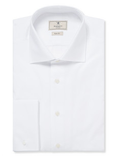 Hackett White Mayfair Slim-fit Cutaway-collar Cotton Oxford Shirt