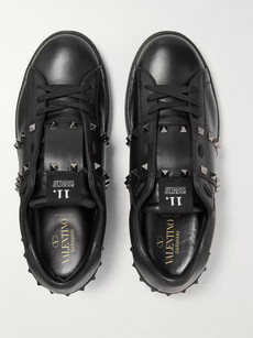 12 Stores In Stock: VALENTINO Rockstud Untitled Men'S Leather Low-Top ...