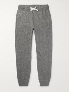 TOM FORD SLIM-FIT TAPERED MÉLANGE CASHMERE AND COTTON-BLEND SWEATPANTS