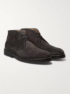 Heschung Genet Suede Chukka Boots In Charcoal