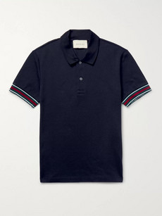 Gucci Slim-fit Stretch-cotton Piqué Polo Shirt | ModeSens