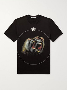 GIVENCHY MONKEY BROTHERS CUBAN-FIT PRINTED COTTON-JERSEY T-SHIRT
