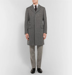 Kingsman Herringbone Wool Overcoat