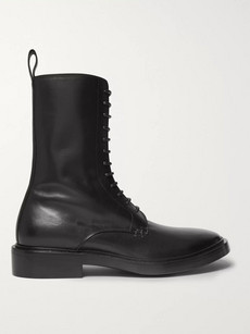 2 Stores In Stock: BALENCIAGA Leather Derby Combat Boots, Colour: Black ...