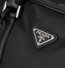 PRADA Leather-Trimmed Nylon Briefcase | ModeSens