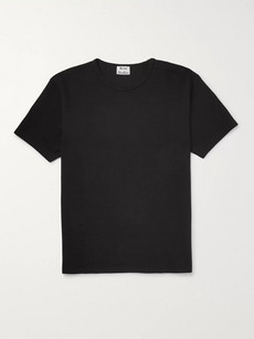 Acne Studios Niagara Cotton-PiquÉ T-Shirt, Black | ModeSens