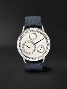 Ressence Type 1 Mechanical 42mm Titanium And Woven Watch, Ref. No. Type 1g In White
