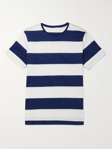 Orlebar Brown Sammy Striped Slub Cotton-jersey T-shirt In Navy