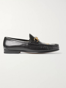 GUCCI ROOS HORSEBIT EMBROIDERED LEATHER LOAFERS