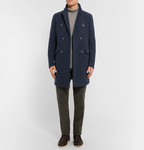 Loro Piana Double-Breasted Virgin Wool and Cashmere-Blend Coat