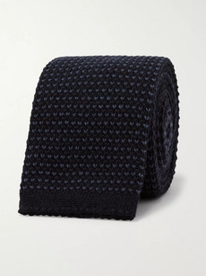 Loro Piana 6cm Knitted Cashmere Tie In Navy