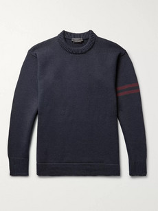 Prada Ribbed Virgin Wool Sweater - Midnight Blue