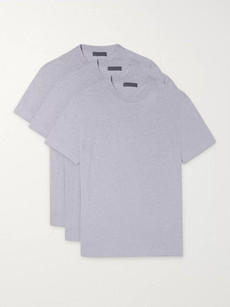 Prada Three-pack Cotton-jersey T-shirts