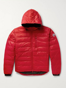 Canada Goose Lodge Packable Shell Hooded Down Jacket In Red