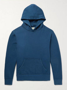Simon Miller Raw-edged Loopback Cotton-jersey Hoodie In Storm Blue ...