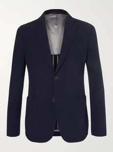 Giorgio Armani Upton Virgin Wool-blend Seersucker Suit Jacket In Navy |  ModeSens
